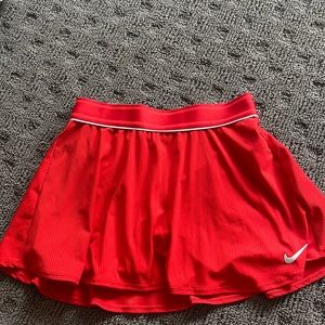 Red/orange Nike tennis skirt